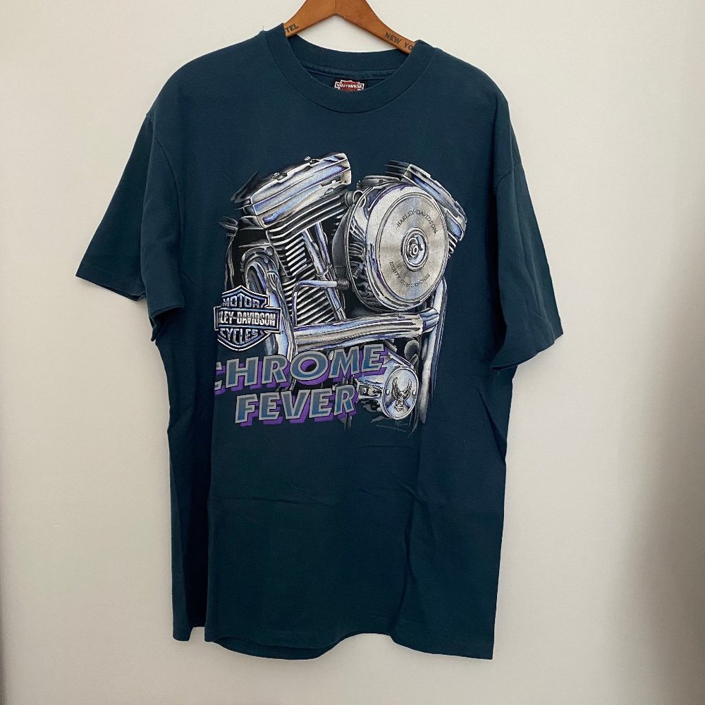vintage 1994 harley davidson chrome fever t-shirt size large